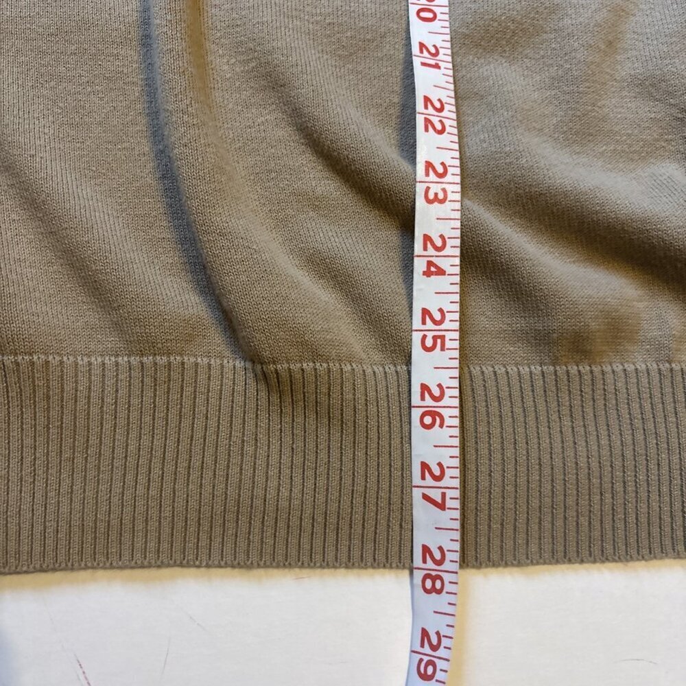 Jos A Bank V-neck Tan Pima Cotton Sweater Size Large - Picture 4 of 5